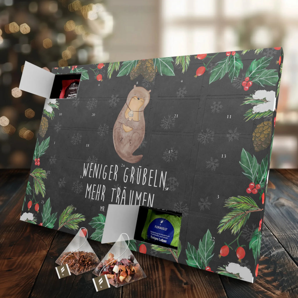 Tee Adventskalender Otter Muschel Tee Adventskalender, Adventskalender mit Tee, Adventskalender, Seeotter, Otter, Fischotter, Grübeln, Tagträumen, Otterliebe, Büro, Träumen, Motivation