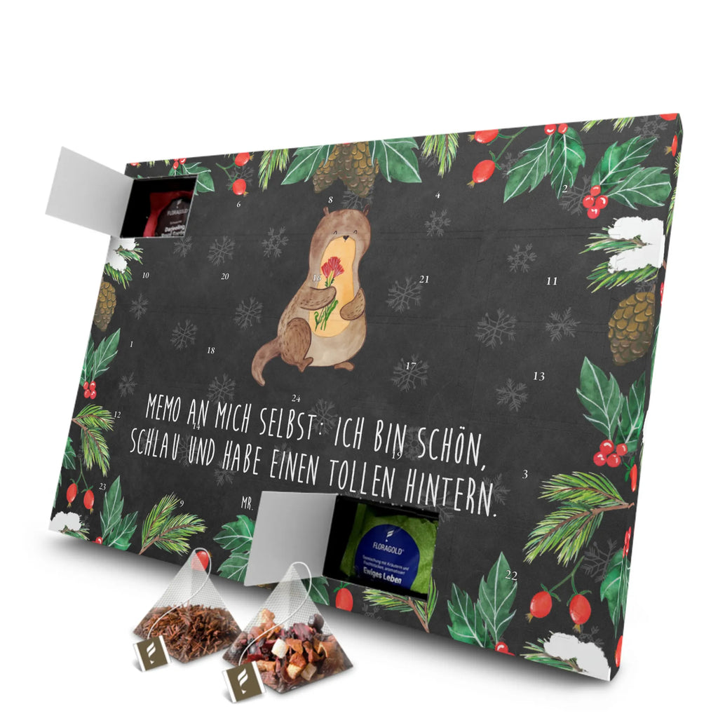 Tee Adventskalender Otter Blumenstrauß Adventskalender mit Tee, Tee Adventskalender, Adventskalender, Seeotter, Otter, Fischotter, Otter Seeotter See Otter