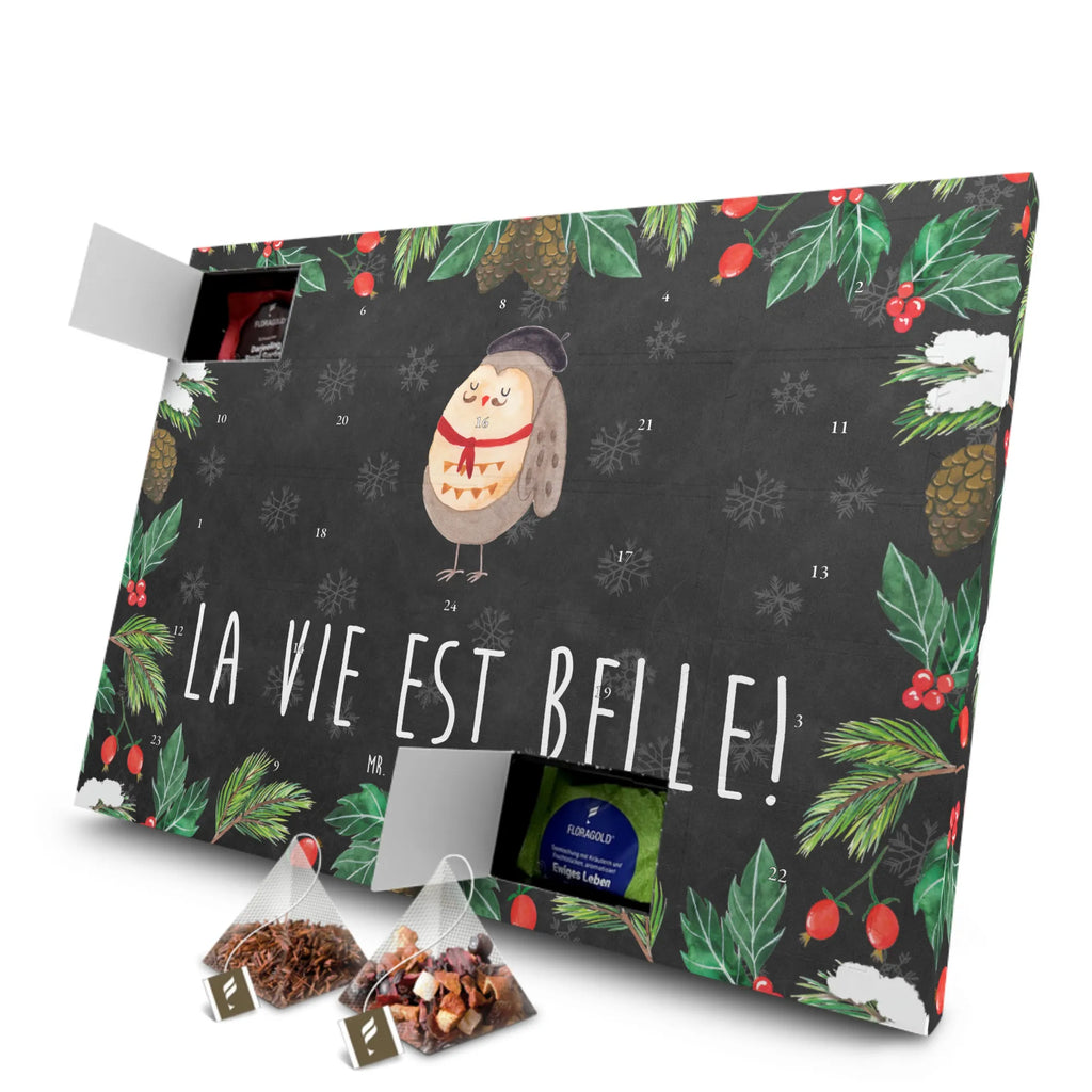 Tee Adventskalender Eule Frankreich Adventskalender, Tee Adventskalender, Adventskalender mit Tee, Eule, Eule Deko, Hibou, Frankreich, Eulen, Owl, Spruch schön, La Vie Est Belle, Spruch Französisch, Das Leben Ist schön