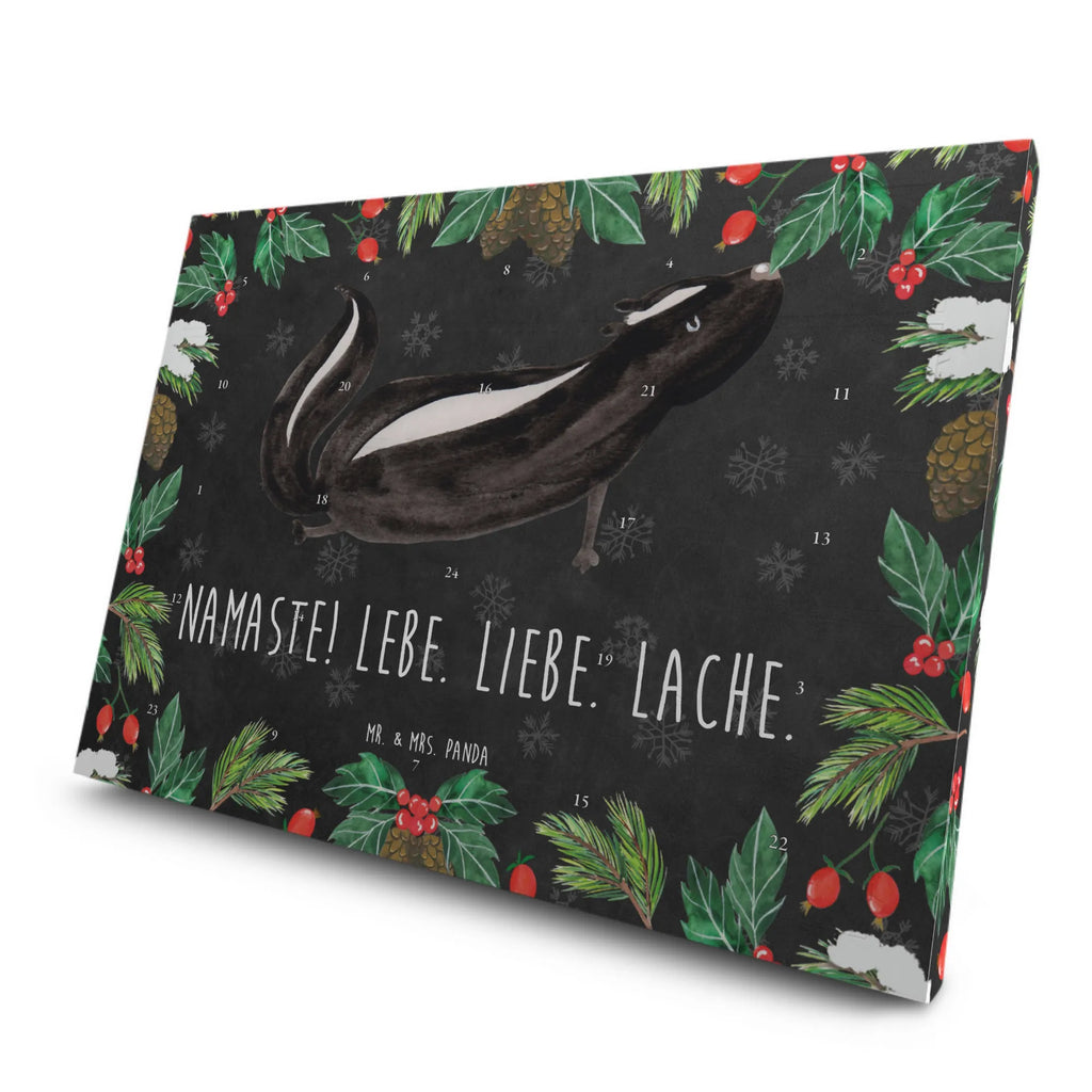 Tee Adventskalender Stinktier Yoga Adventskalender mit Tee, Adventskalender, Tee Adventskalender, Skunk, Stinktier, Stinki, Wildtier, Raubtier, Liebe, Stinker, Namaste, Lebe, Yoga, Lache