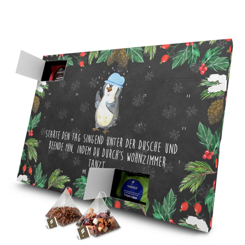 Tee Adventskalender Pinguin Duschen Adventskalender, Tee Adventskalender, Adventskalender mit Tee, Pinguin, Neuanfang, Neustart, glücklich sein, Lebensmotto, Dusche, Motivation, Duschen, Pinguine