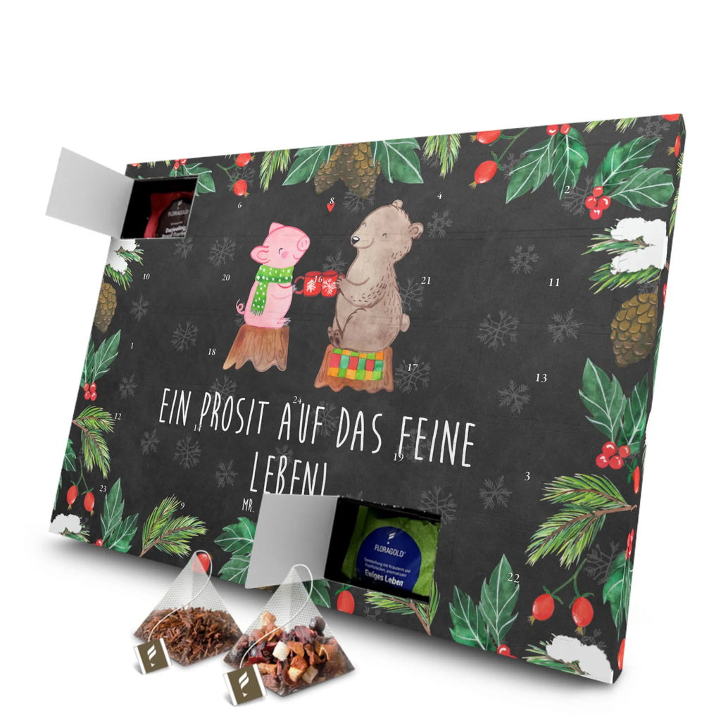 Tee Adventskalender Glühschwein Sause Adventskalender mit Tee, Tee Adventskalender, Adventskalender, Advent, Heiligabend, Winter, Wintermotiv, Weihnachten, Weihnachtsdeko, Nikolaus, Weihnachtszeit, Alles Gute, Schwein, Prost, Bär