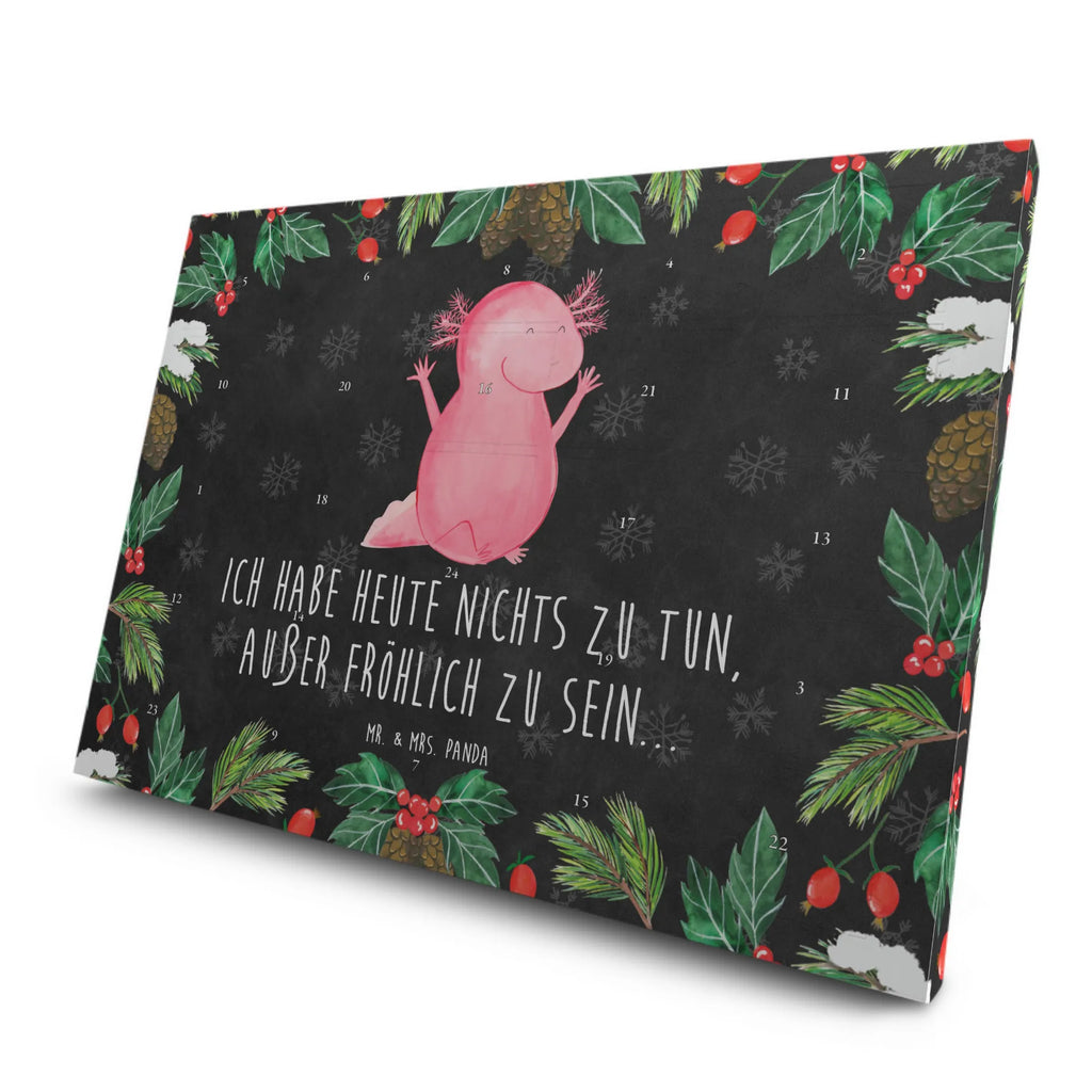 Tee Adventskalender Axolotl Hurra Adventskalender, Tee Adventskalender, Adventskalender mit Tee, Axolotl, Molch, Lurche, Axolot, Fröhlich, Freude, Lurch, Schwanzlurch, Motivation, Zufriedenheit, Spaß