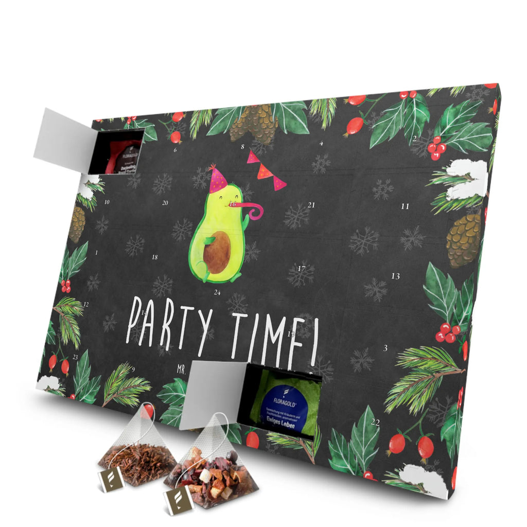 Tee Adventskalender Avocado Party Zeit Tee Adventskalender, Adventskalender mit Tee, Adventskalender, Avocado, Gesund, Veggie, Vegan