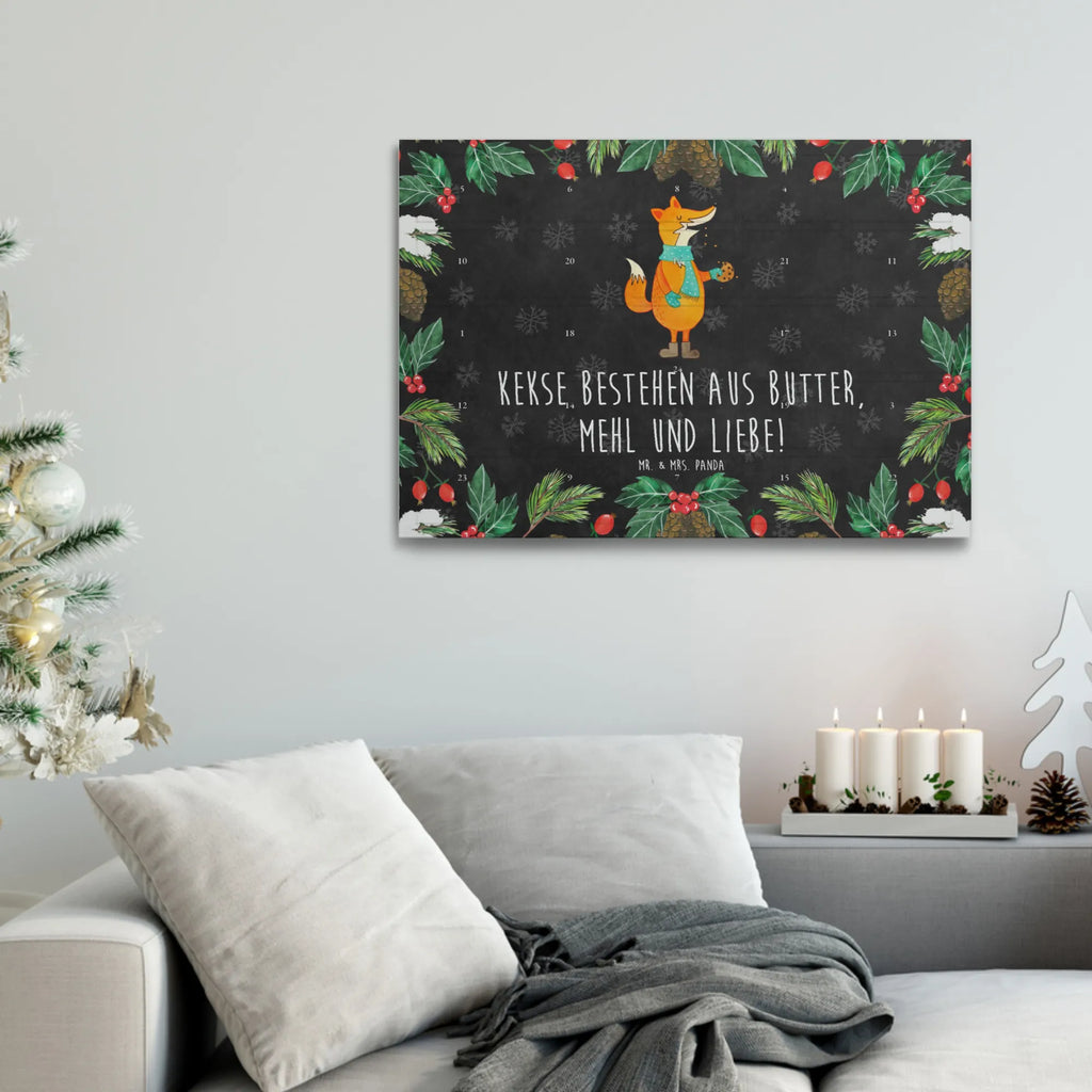 Tee Adventskalender Fuchs Keks Adventskalender, Adventskalender mit Tee, Tee Adventskalender, Fuchs, Weihnachtszeit, Backen Spruch, Winter, Küche Deko, Kekse, Plätzchen, Füchse, Liebe