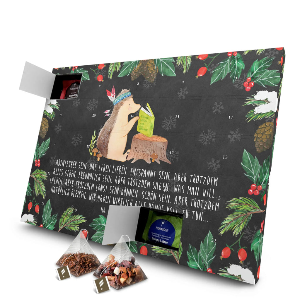 Tee Adventskalender Igel Federschmuck Adventskalender mit Tee, Adventskalender, Tee Adventskalender, Waldtiere, Tiere, Abenteuer, Camping, Indianer, Igel, Lagerfeuer