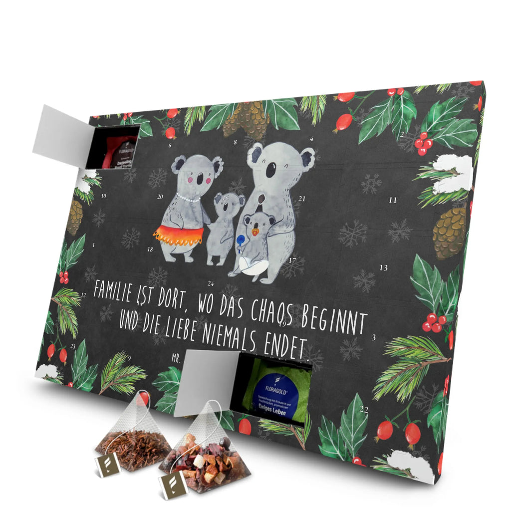 Tee Adventskalender Koala Familie Adventskalender mit Tee, Tee Adventskalender, Adventskalender, Mama, Oma, Opa, Schwester, Papa, Bruder, Muttertag, Vatertag, Familie, Family, Geschwister, Kinder, Koalas, Koala, Familienleben
