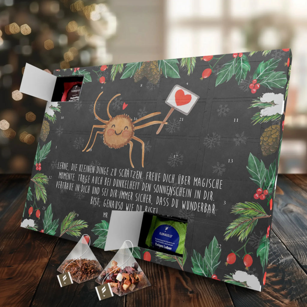 Tee Adventskalender Spinne Agathe Motivation Tee Adventskalender, Adventskalender mit Tee, Adventskalender, Spinne Agathe, Spinne, Merchandise, Agathe, Videos, Dankeschön, Vertrauen, Liebe, Glück, Motivation