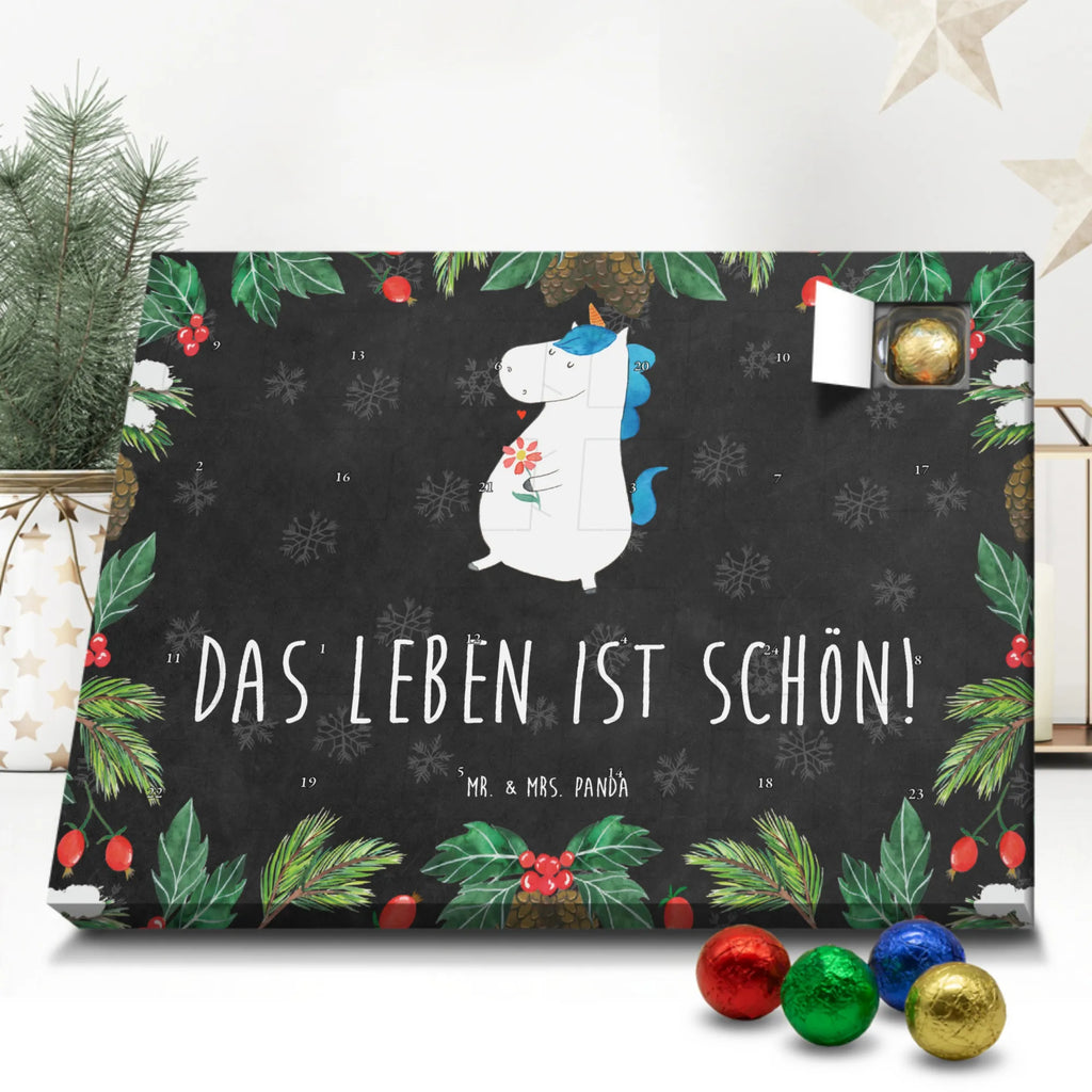 Chocolate advent calendar unicorn Stroll Flowers, Girlfriend present, bff gift, Walk, Mother, Joy, Good Luck
