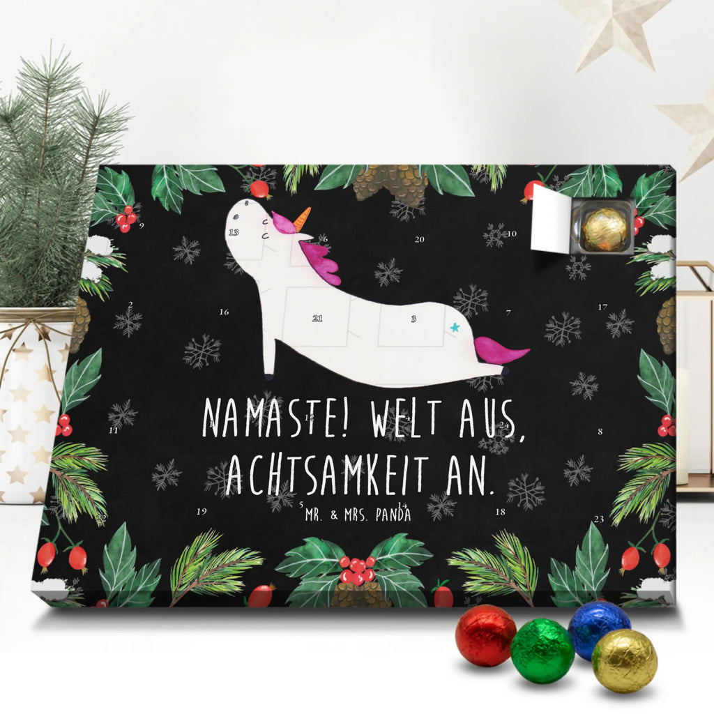 Chocolate advent calendar unicorn yoga mindfulness, relaxation, gift, present, sports, sweet