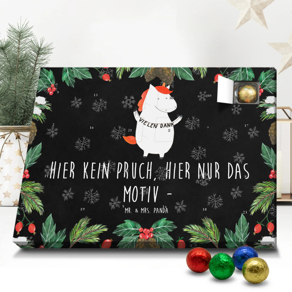 Chocolate advent calendar unicorn Thank you very much Thank you present, thank you gift, thanks, thank you