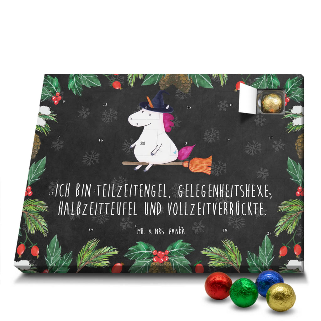 Chocolate advent calendar unicorn Witch bad girl, mad, witch, wife gift, girlfriend present, devil, bitch