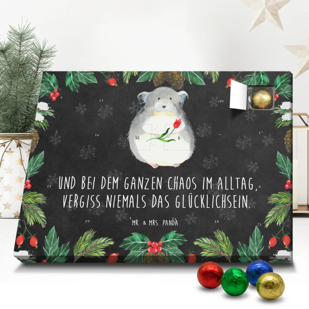 Chocolate advent calendar chinchilla flower gift ideas, gifts, small animals, good mood, cute, funny sayings, cute animal motives, hand drawn, special gifts, card, animal lover, grief, office life, heartache, being sad