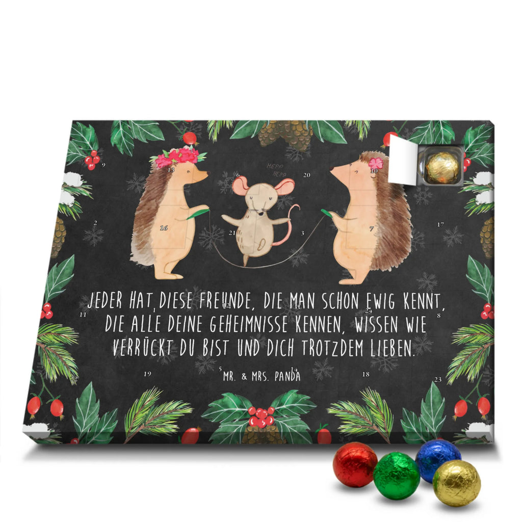 Chocolate advent calendar Hedgehog skipping gift ideas, gifts, small animals, good mood, cute, funny sayings, cute animal motives, hand drawn, special gifts, card, animal lover, children, rope skipping, mouse