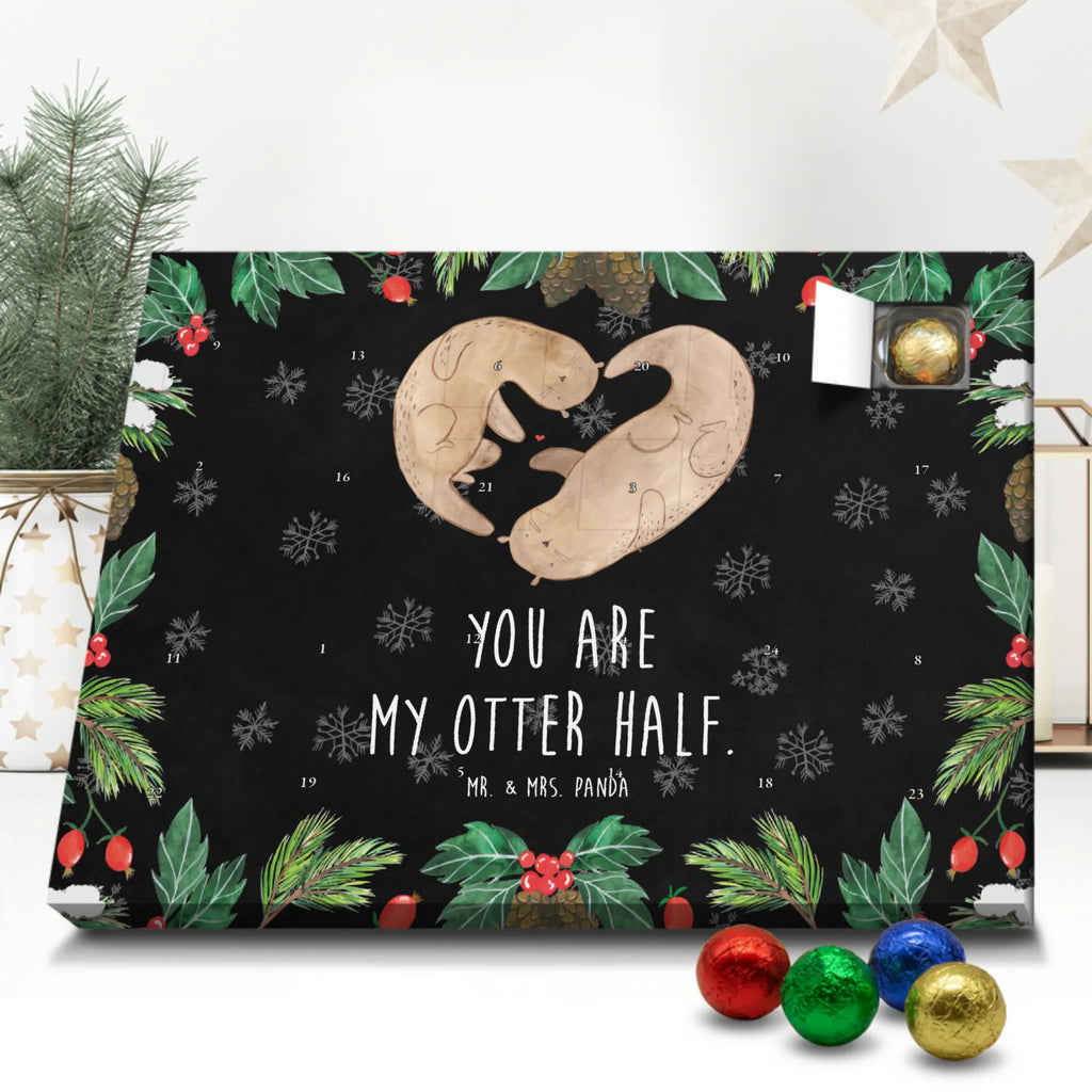 Chocolate advent calendar otter Heart mammal, predator, gifts for people in love, gift ideas for animal lovers, animal, aquatic animal, marten, otter gifts, water mammal, water, water animal, sea otter, animal lover, European otter, baby otter, heart, anniversary, love gift, life together, wedding day, proof of love, better half