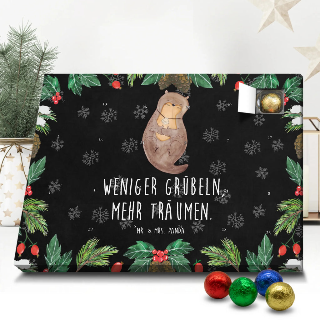 Chocolate advent calendar otter shell mammal, predator, gifts for people in love, gift ideas for animal lovers, animal, aquatic animal, marten, otter gifts, water mammal, water, water animal, sea otter, animal lover, European otter, baby otter, dreaming, daydreaming, brooding, otter love