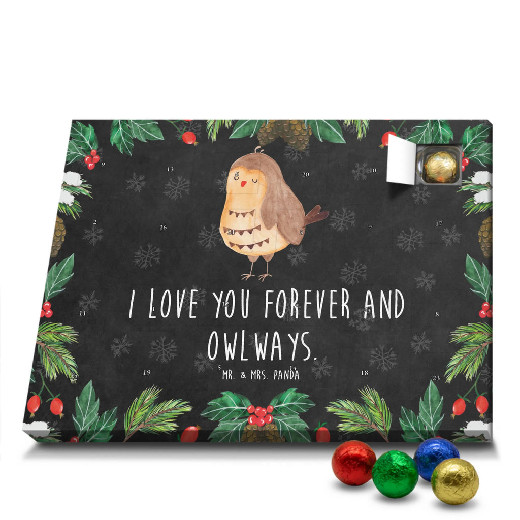 Chocolate advent calendar Owl Satisfied illustrated, nocturnal, romantic gift, gift ideas, birthday present, forest animal, bird, owl decor, Owl saying, Pun funny, Saying beautiful, Romantic, Owl deco, Wedding anniversary gift, Love saying