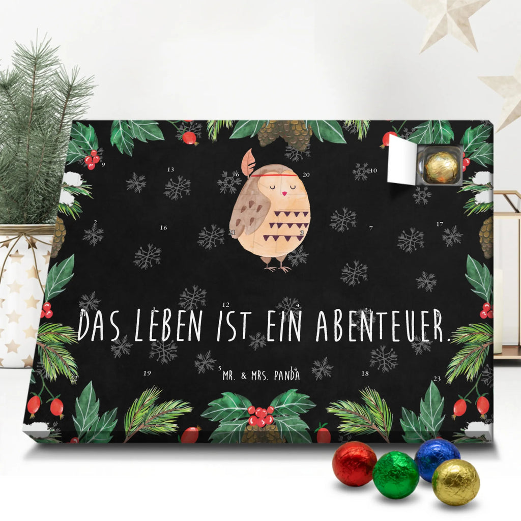 Chocolate advent calendar Owl feather headdress illustrated, nocturnal, romantic gift, gift ideas, birthday present, forest animal, bird, owl decor, Indian saying, Owl decoration, Life is an adventure, Feather decoration, Travel saying, Decoration, Beautiful saying