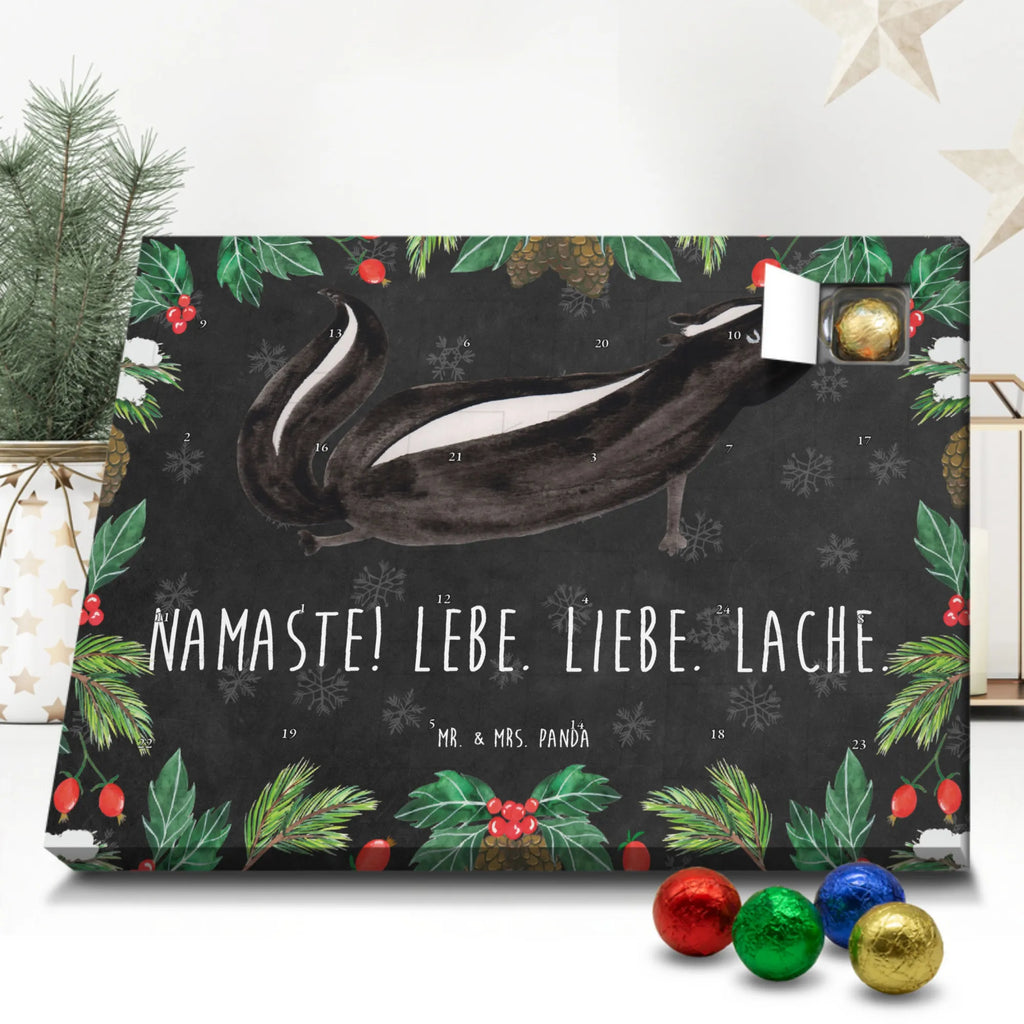 Chocolate advent calendar skunk yoga Stinky, Predator, Live, Wild animal, Laugh