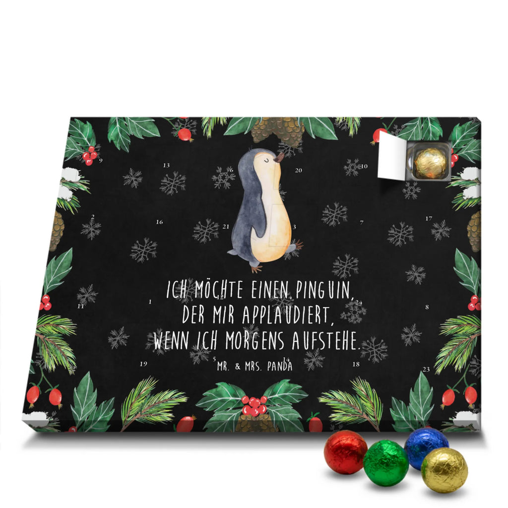 Chocolate advent calendar Penguin march North Pole, Penguins, penguins, late riser, early riser