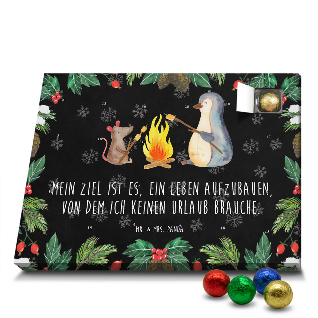 Chocolate advent calendar Penguin campfire North Pole, Penguins, mouse, penguins, everyday office life, new start, life motto, fire, work, campfire, life motivation