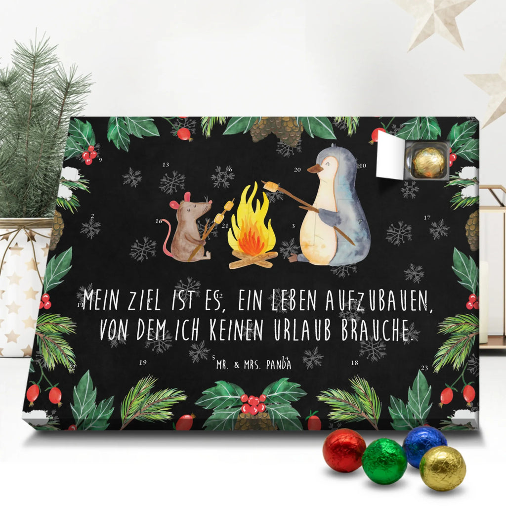 Chocolate advent calendar Penguin campfire North Pole, Penguins, mouse, penguins, everyday office life, new start, life motto, fire, work, campfire, life motivation