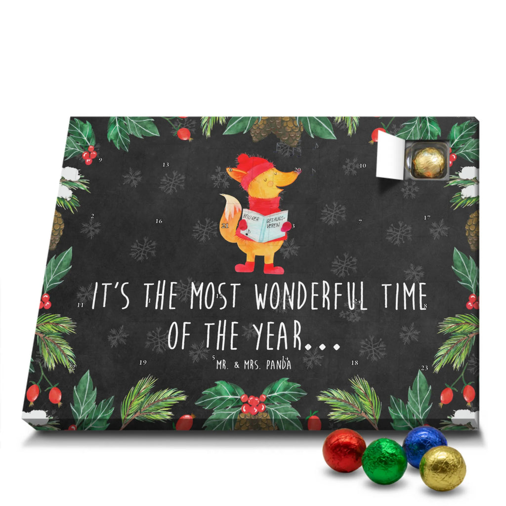 Chocolate advent calendar Fox Singer Christmas time, snow