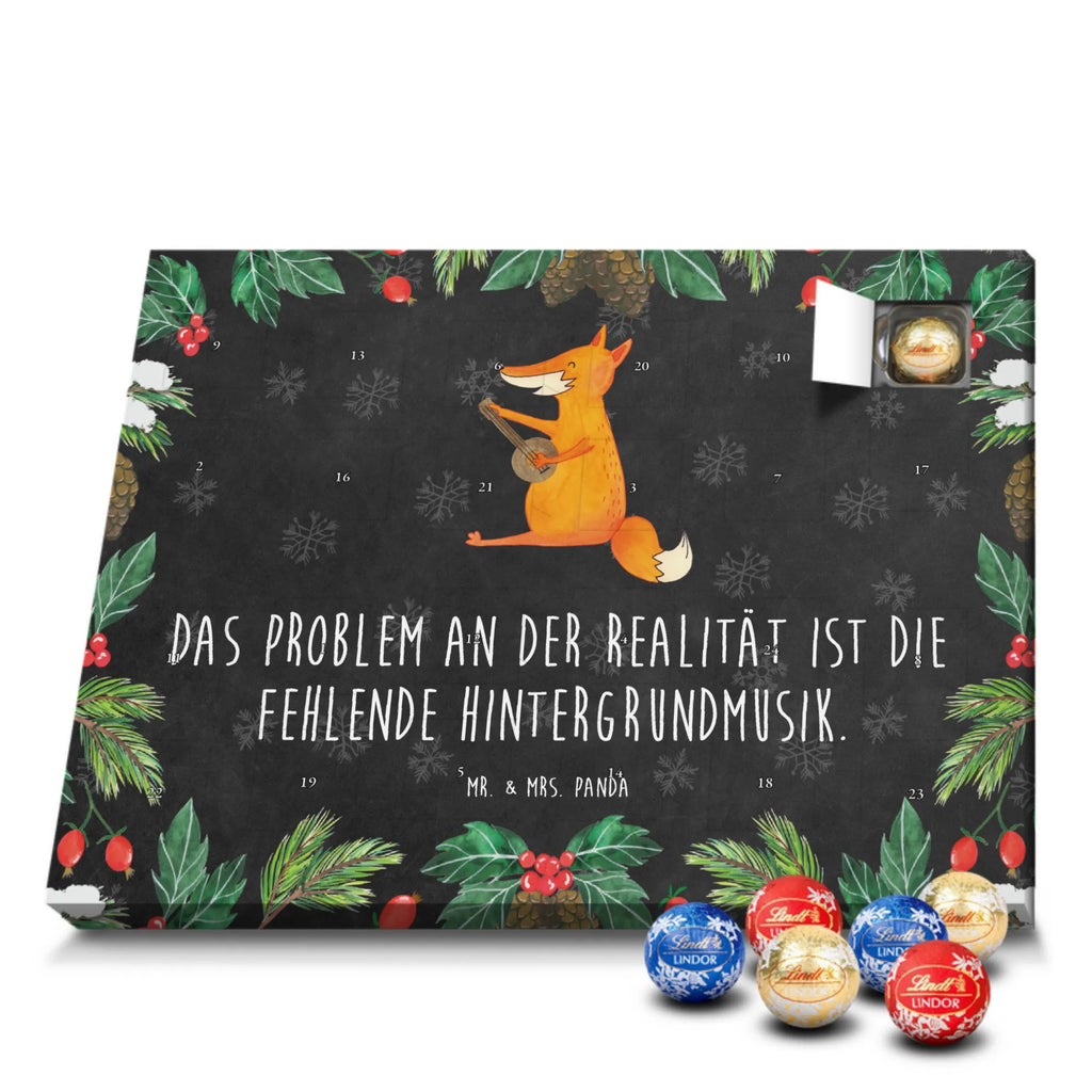 Chocolate advent calendar Fox guitar forest wildlife, clever as a fox, foxes, animal lover, music saying, singer, gift musician, guitar, musician