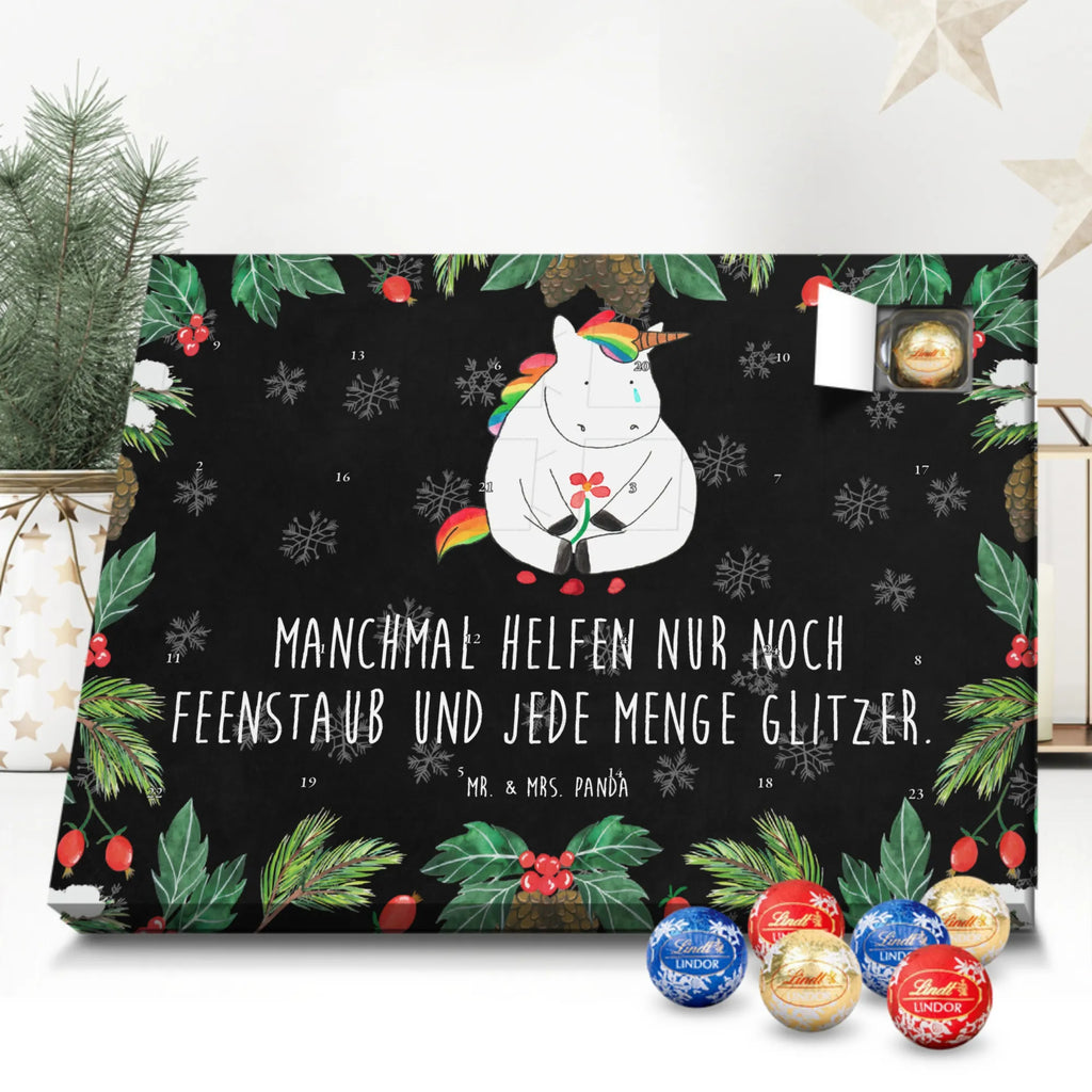 Chocolate advent calendar unicorn Sad friends, Friendship, consoling, grief, greeting card, flower