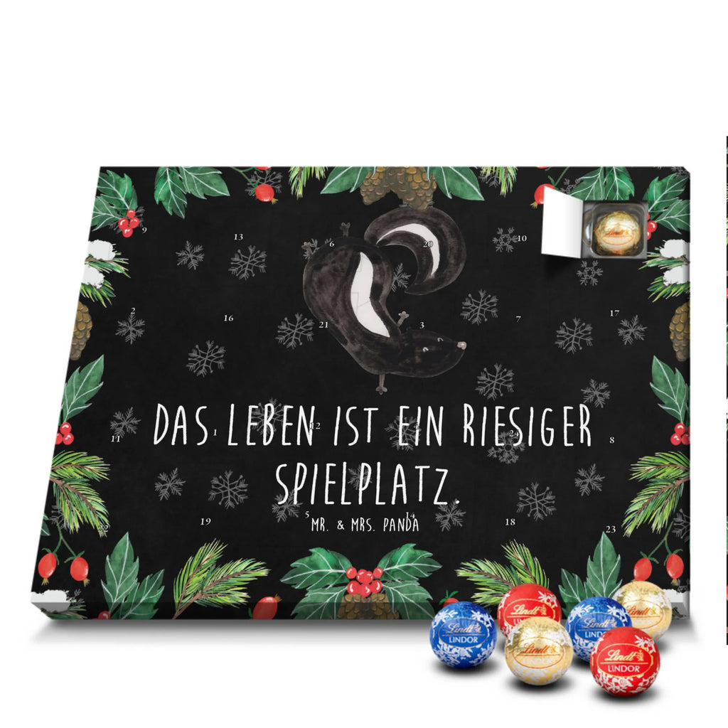 Chocolate advent calendar skunk handstand child, stink, playful, playground, wild animal, predator