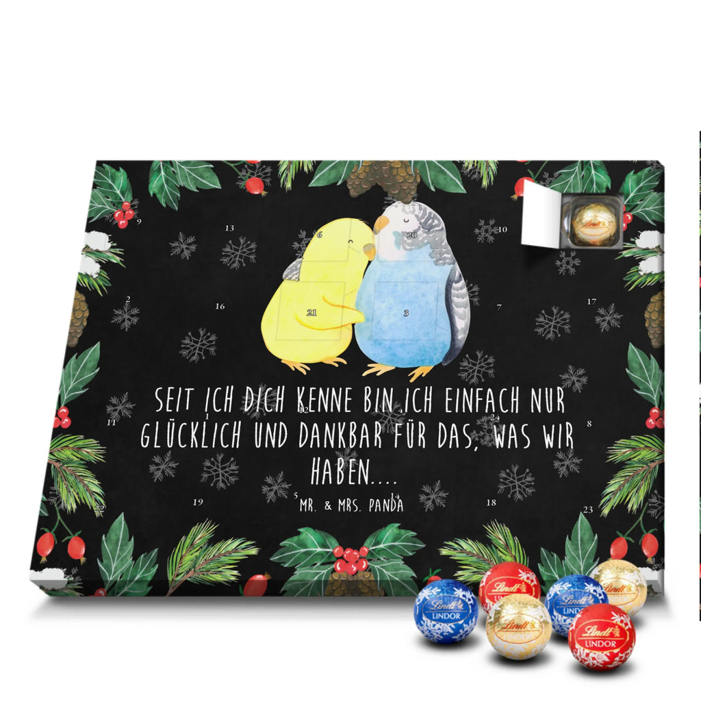 Chocolate advent calendar Parakeets in love Loving, Marriage, Proposal of marriage, anniversary gift, Together, Love gift, gift for her, gift for him, Two, trust, budgie, closeness, cuddling, birds