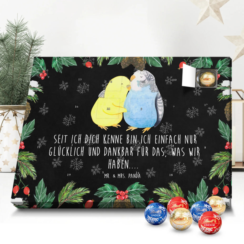 Chocolate advent calendar Parakeets in love Loving, Marriage, Proposal of marriage, anniversary gift, Together, Love gift, gift for her, gift for him, Two, trust, budgie, closeness, cuddling, birds
