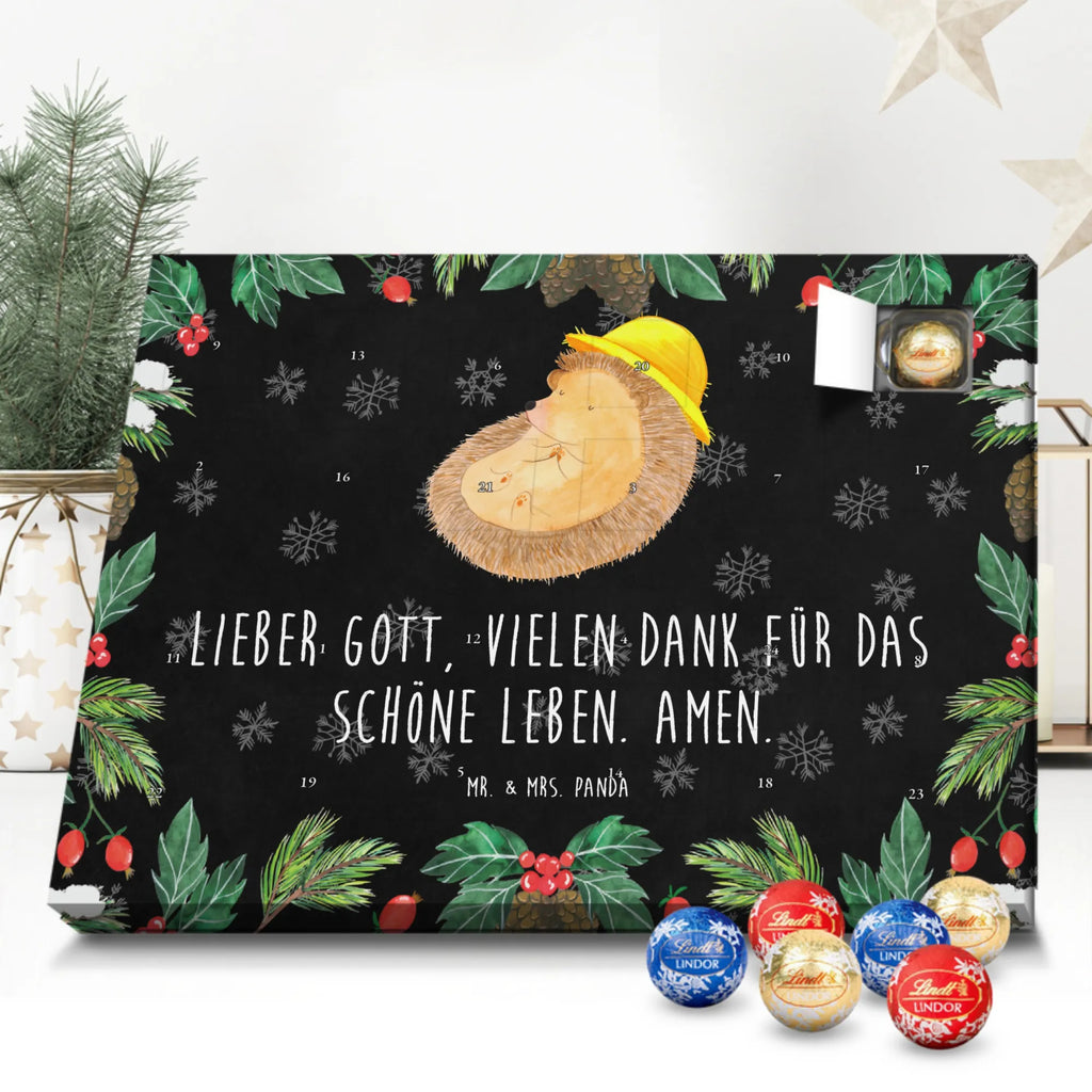 Chocolate advent calendar Hedgehog Pray gift ideas, gifts, small animals, good mood, cute, funny sayings, cute animal motives, hand drawn, special gifts, card, animal lover, pray, God, sun hat, enjoy, hedgehog with hat, gratitude, be grateful