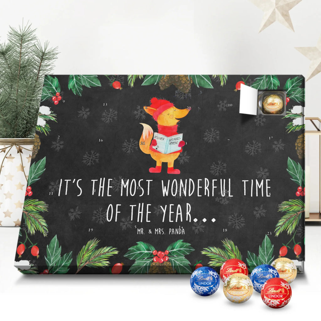 Chocolate advent calendar Fox Singer Christmas time, snow