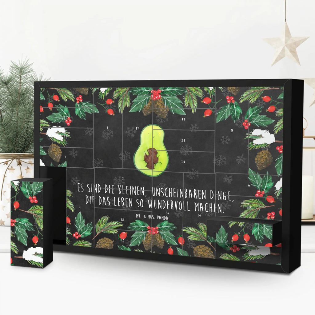 Fillable advent calendar avocado core vegetables, avocado seed, saying life, seed, plant