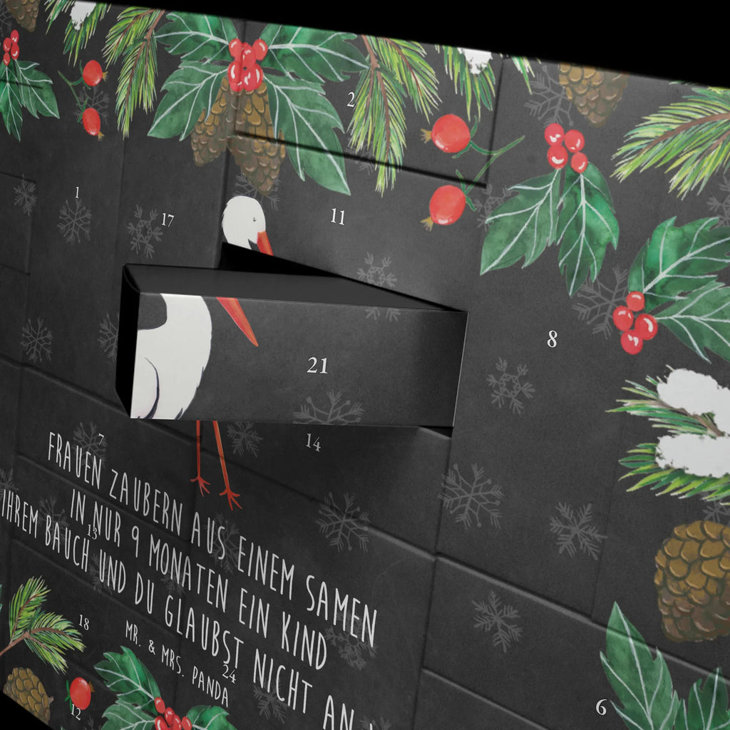 Fillable advent calendar Stork card, gift ideas, gifts, animal lover, special gifts, cute animal motives, hand drawn, small animals, good mood, cute, funny sayings, baby bump, stork, pregnancy, pregnant, birth, becoming a mother, mother, mothers