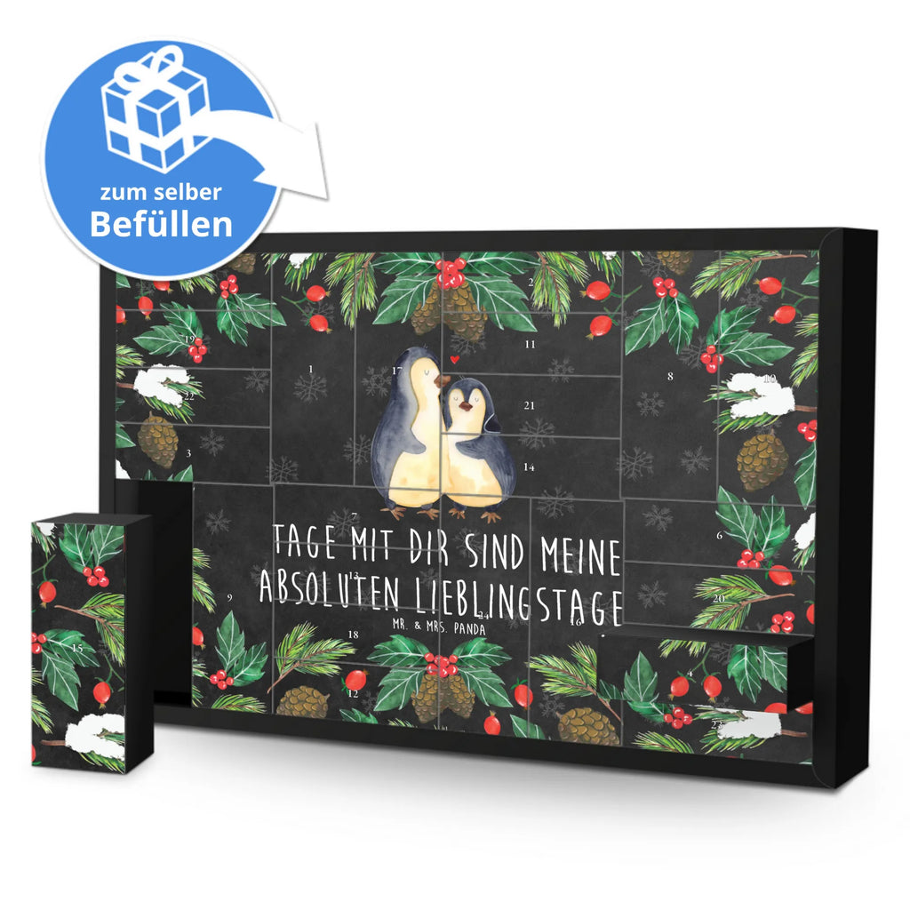 Fillable advent calendar Penguin embrace Penguins, North Pole, anniversary, wedding gift, lovers, wedding day, wedding, proof of love, love gift