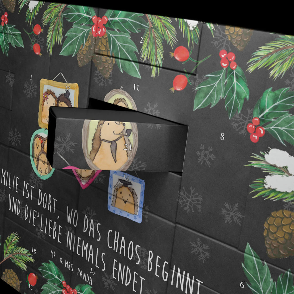 Fillable advent calendar Hedgehog family Father's Day, Mother's Day, hedgehogs, solidarity, mum, pictures