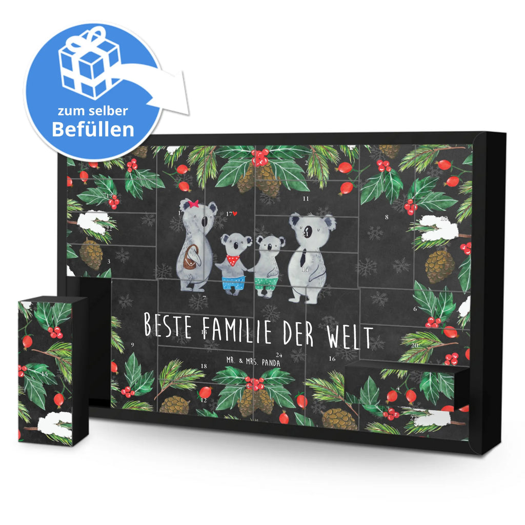 Fillable advent calendar Koala family with two kids Father's Day, Mother's Day, best family, koala bear, family time, favourite family, family life, koala family