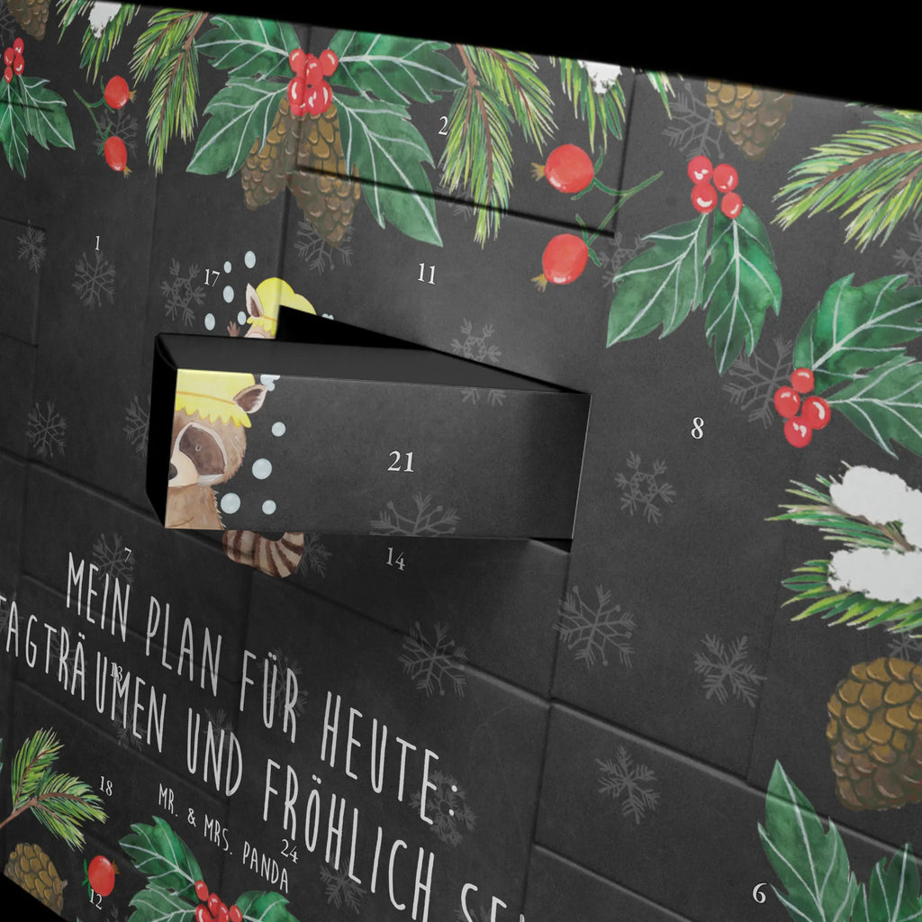 Fillable advent calendar Raccoon card, gift ideas, gifts, animal lover, special gifts, cute animal motives, hand drawn, small animals, good mood, cute, funny sayings, wash, daydreaming, soap bubbles, raccoon