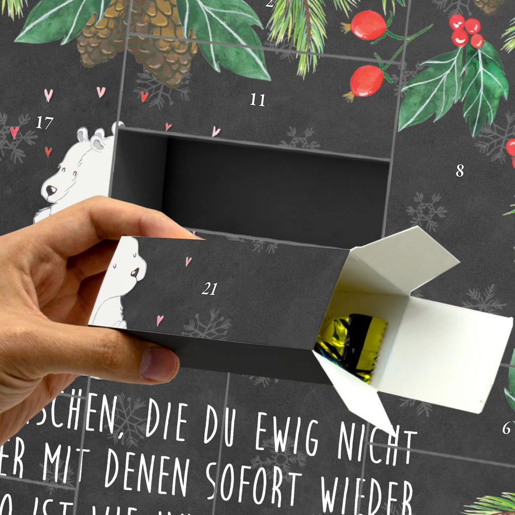 Fillable advent calendar Icebear Embrace card, gift ideas, gifts, animal lover, special gifts, cute animal motives, hand drawn, small animals, good mood, cute, funny sayings