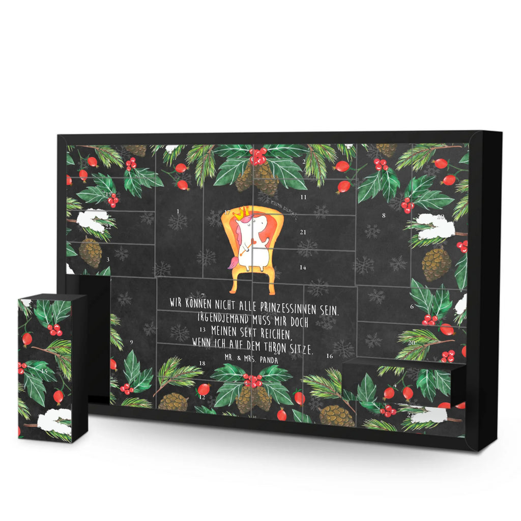 Fillable advent calendar unicorn king President, friend gift, Present friend, Prosecco, King, Ruler, Emperor, Crown, Princess, Chancellor