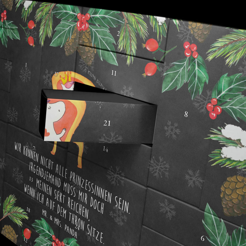 Fillable advent calendar unicorn king President, friend gift, Present friend, Prosecco, King, Ruler, Emperor, Crown, Princess, Chancellor