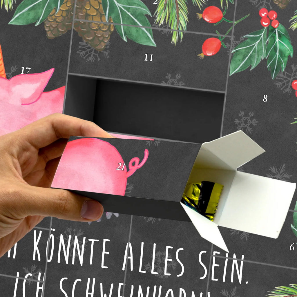 Fillable advent calendar unicorn Pig piggycorn, pigcorn, Funny saying, girlfriend gift