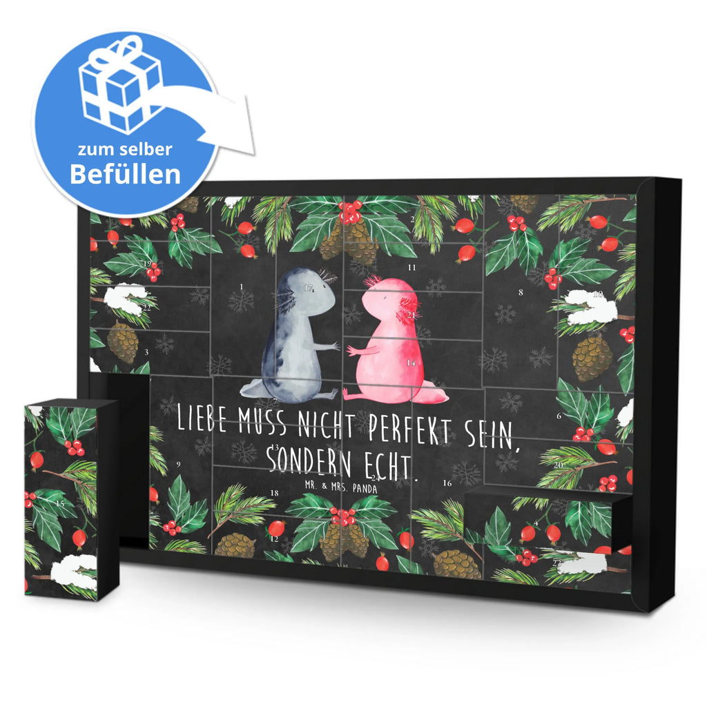 Fillable advent calendar axolotl Love salamander, Axelotl, marine animals, Mexican walking fish, proof of love, amphibian, friend, tail, great love, fiancé, anniversary, valentine's day, husband
