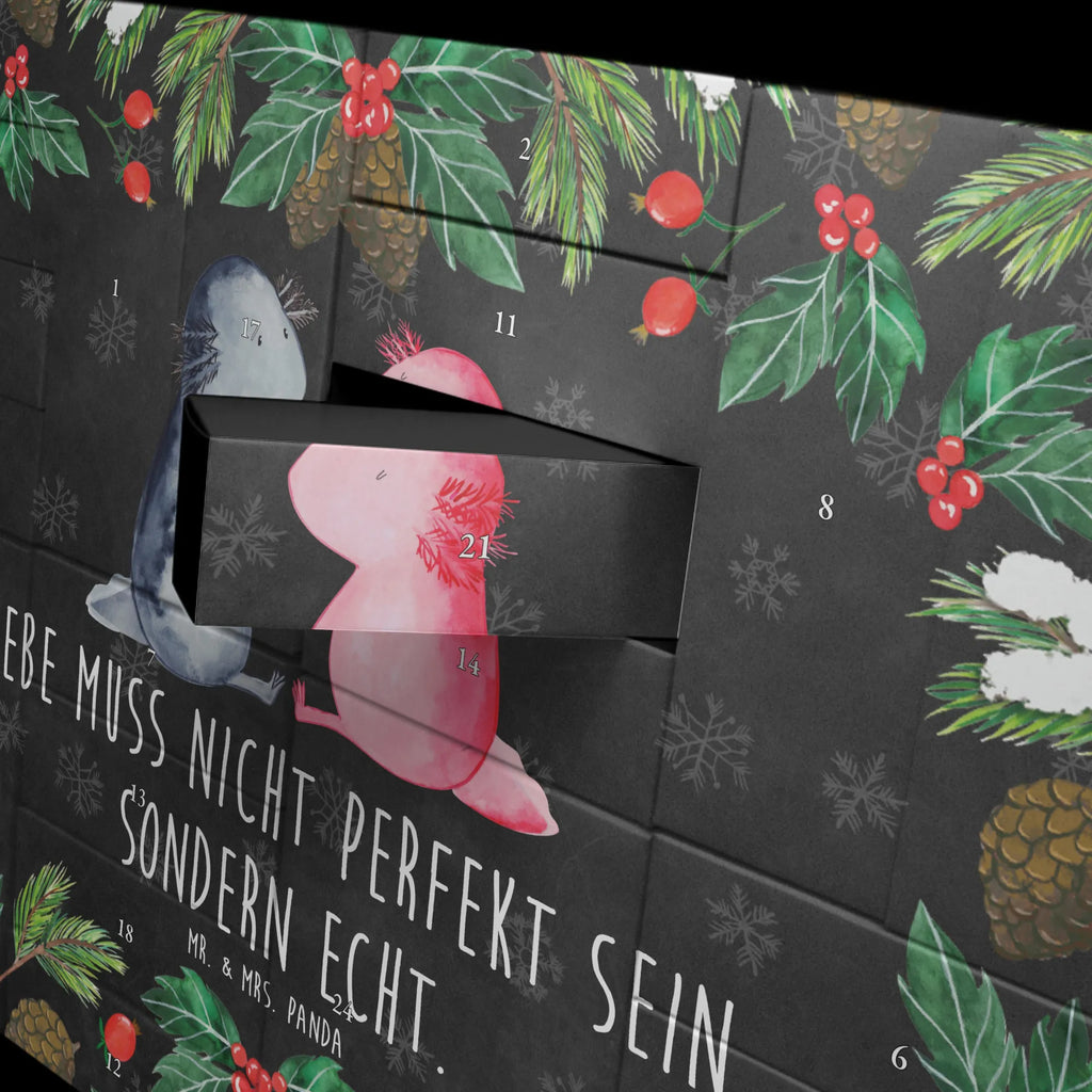 Fillable advent calendar axolotl Love salamander, Axelotl, marine animals, Mexican walking fish, proof of love, amphibian, friend, tail, great love, fiancé, anniversary, valentine's day, husband