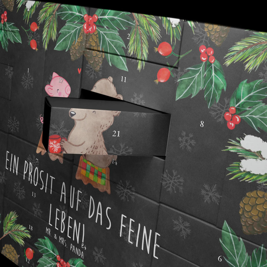 Fillable advent calendar Glowing Pig Bash snow, Christmas time