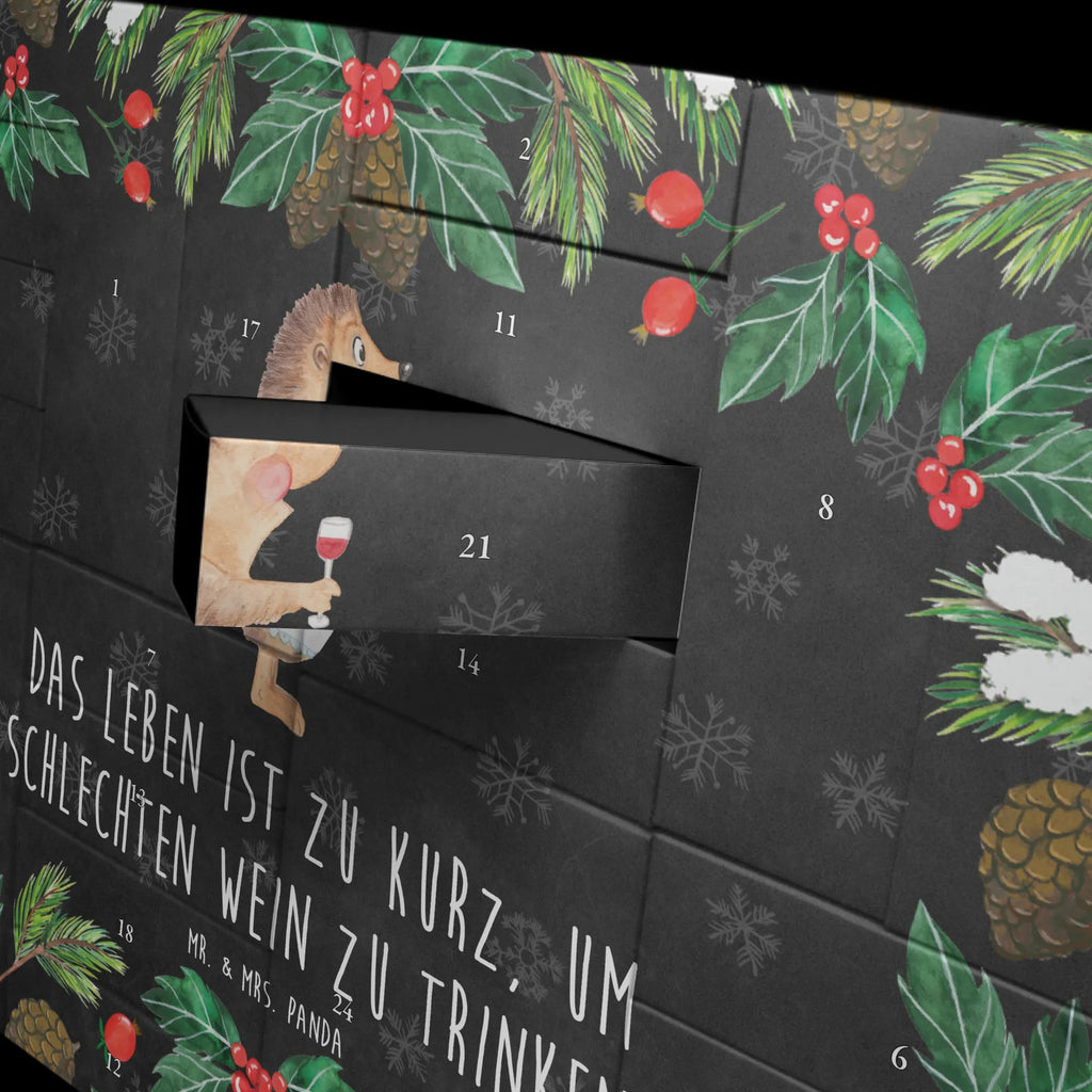 Fillable advent calendar Hedgehog wine card, gift ideas, gifts, animal lover, special gifts, cute animal motives, hand drawn, small animals, good mood, cute, funny sayings, gift wine lover, drinking wine, gift wine drinker, white wine, wine decoration, wine saying, wine glass, red wine