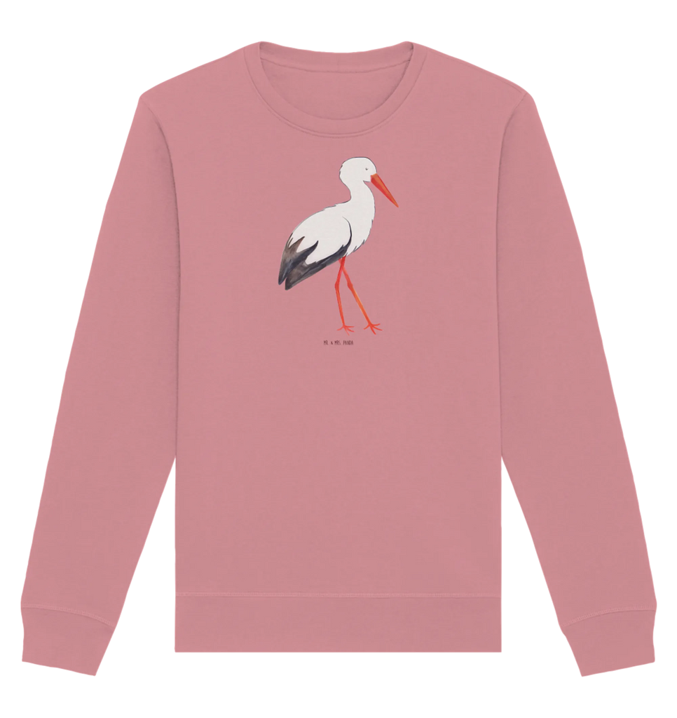 Organic Pullover Stork Pullover, Pullover Männer, Pullover Frauen, Sweatshirt, Sweatshirt Männer, Sweatshirt Frauen, Unisex, Tiermotive, Gute Laune, lustige Sprüche, Tiere, Storch, Störche, Schwangerschaft, Geburt, Mutter, Mütter, Mutter werden, Schwanger, Babybauch, Baby