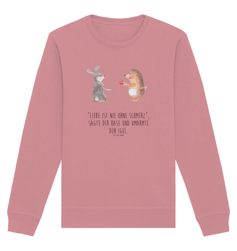 Organic Pullover Hare Hedgehog Pullover, Pullover Männer, Pullover Frauen, Sweatshirt, Sweatshirt Männer, Sweatshirt Frauen, Unisex, Tiermotive, Gute Laune, lustige Sprüche, Tiere, Igel und Hase, Igel, Hase, Liebe Spruch, Liebeskummer Geschenk, Herzschmerz, Trösten, Trennungsschmerz, Spruch romantisch